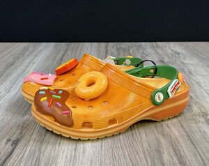 Crocs x Krispy Kreme Doughnuts Classic Clogs Golden Hour Mens 7 Womens 9 NEW